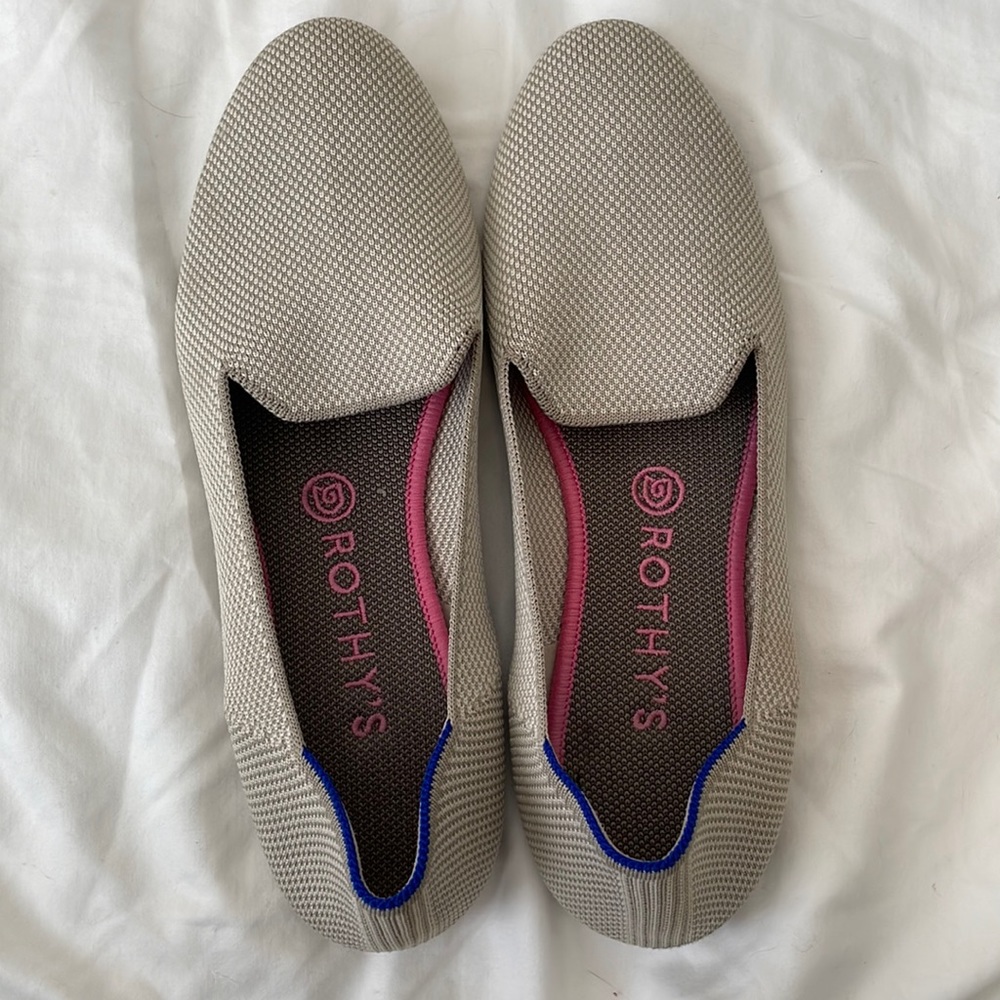 Rothys The Loafer size 10 Linen Double Stitch